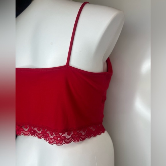 No Boundaries Red 3XL Padded Lace Trim Brami Tank Top New With Tags - Picture 13 of 16